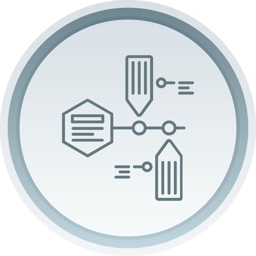 sequenza temporale lineare pulsante icona vettore
