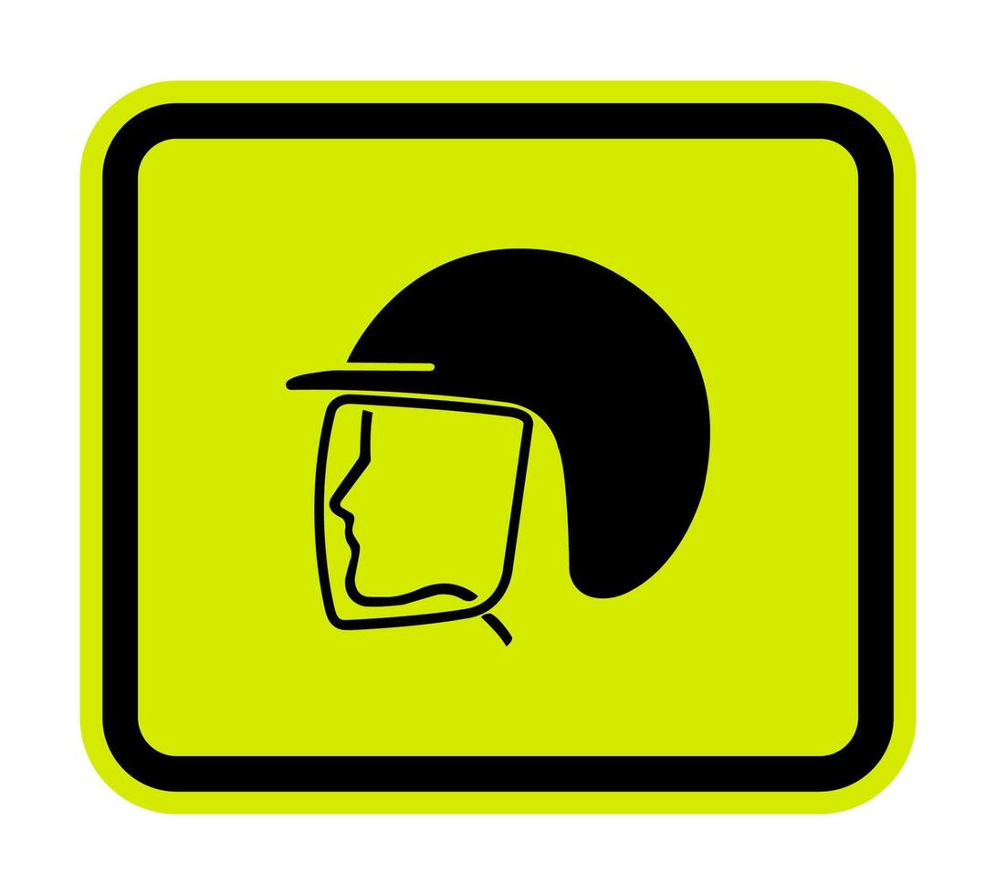 indossare il simbolo del casco di sicurezza isolare su sfondo bianco, illustrazione vettoriale eps.10