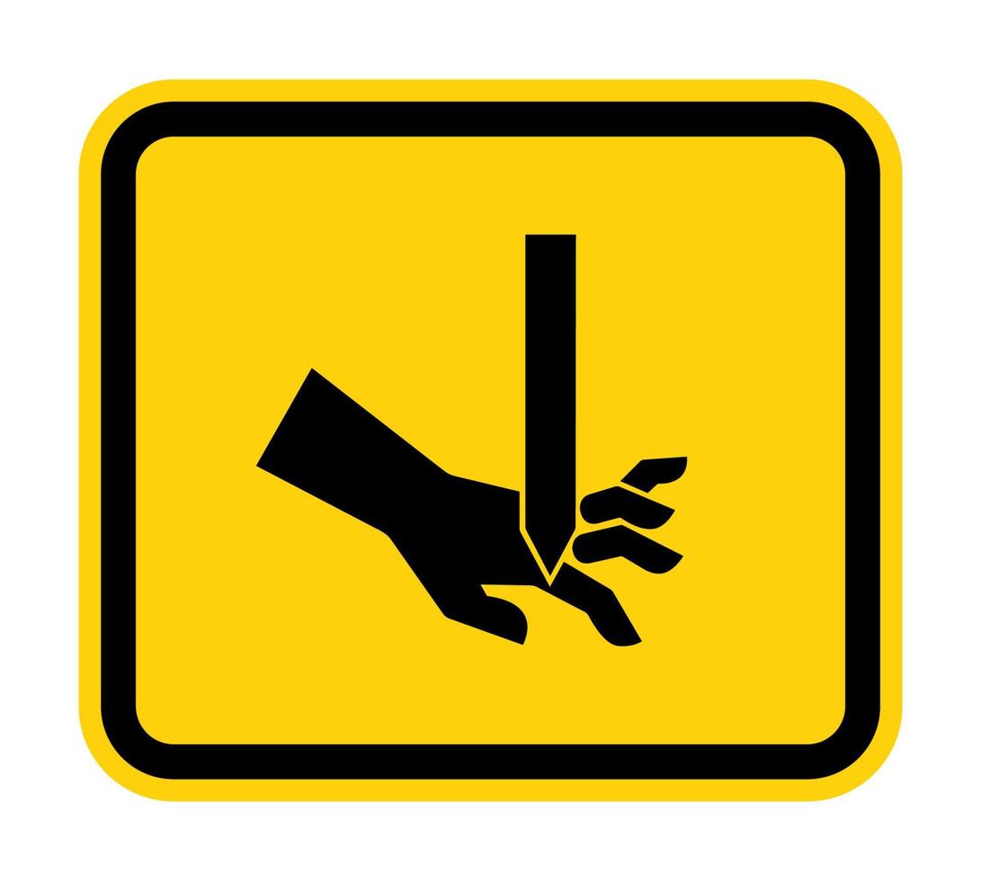 taglio delle dita dritto segno simbolo lama, illustrazione vettoriale, isolare su sfondo bianco etichetta .eps10 vettore