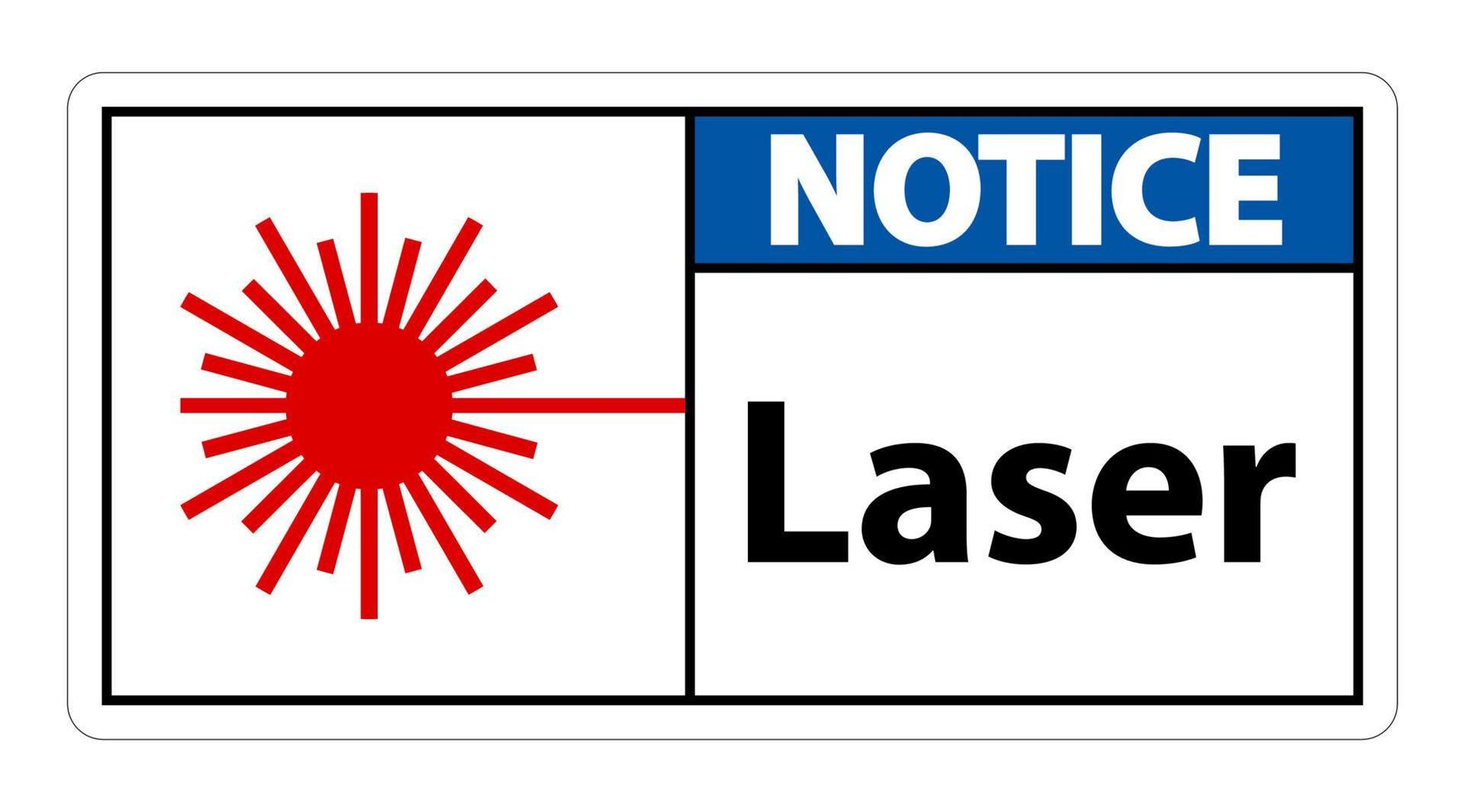avviso segno simbolo laser segno simbolo isolato su sfondo trasparente, illustrazione vettoriale