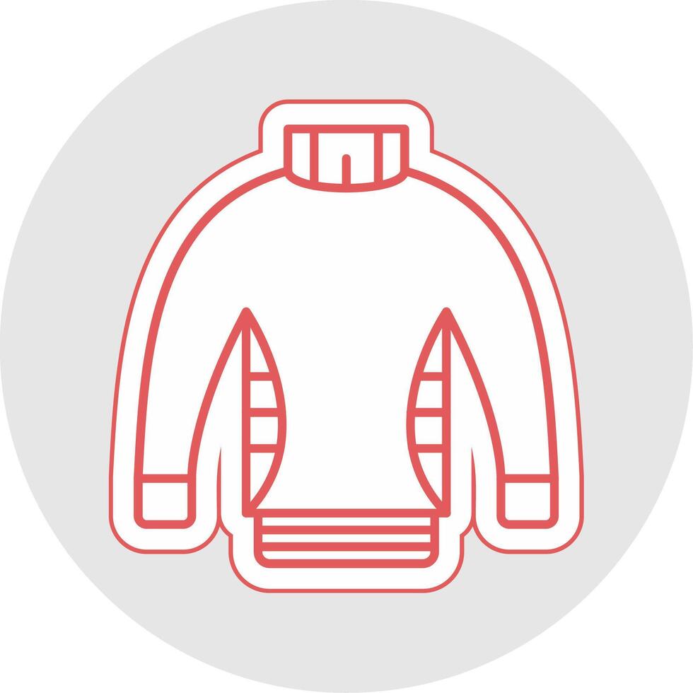 maglione linea etichetta multicolore icona vettore