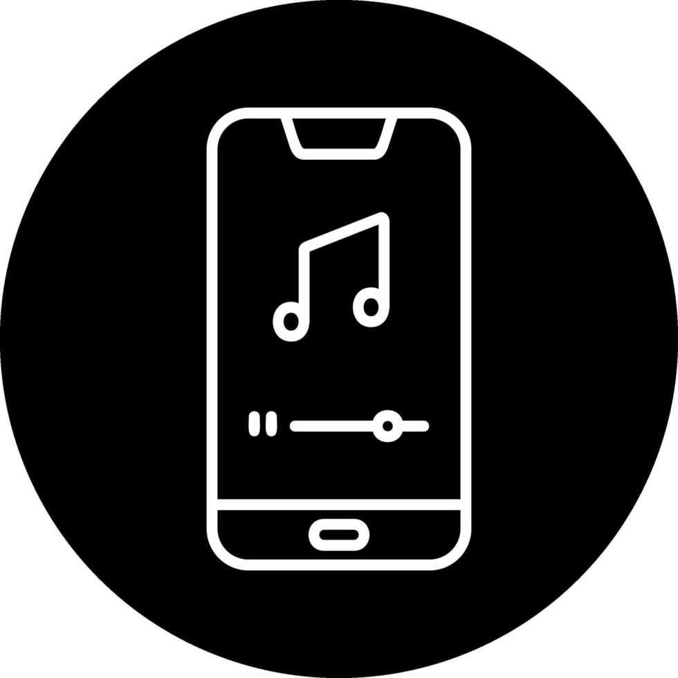 mobile musica giocatore vecto icona vettore