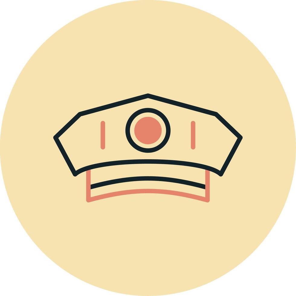 polizia uomo cappello vettore icona