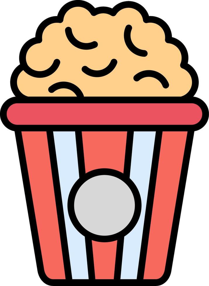 Popcorn vettore icona