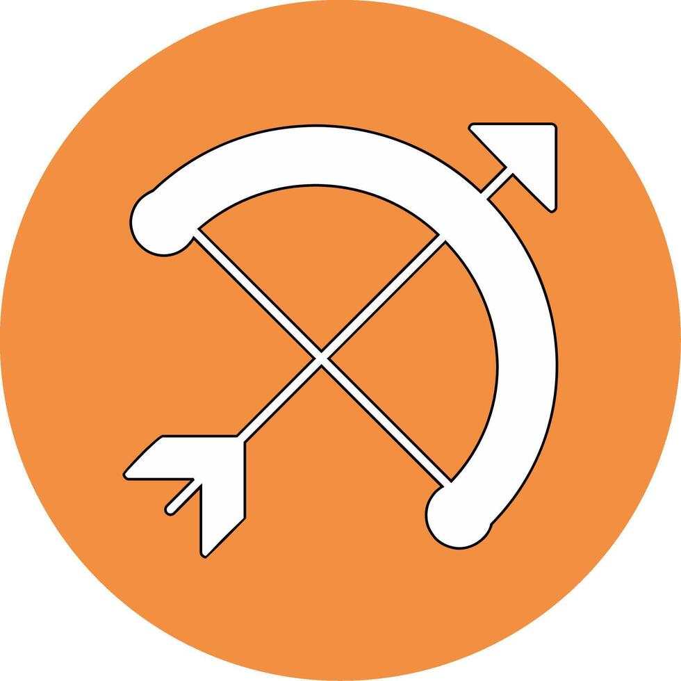 arco e freccia vettore icona