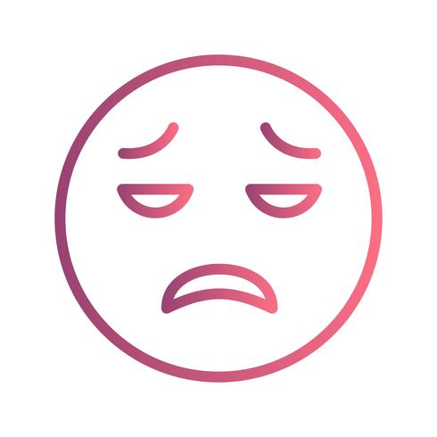 Icona di vettore Emoji deludente