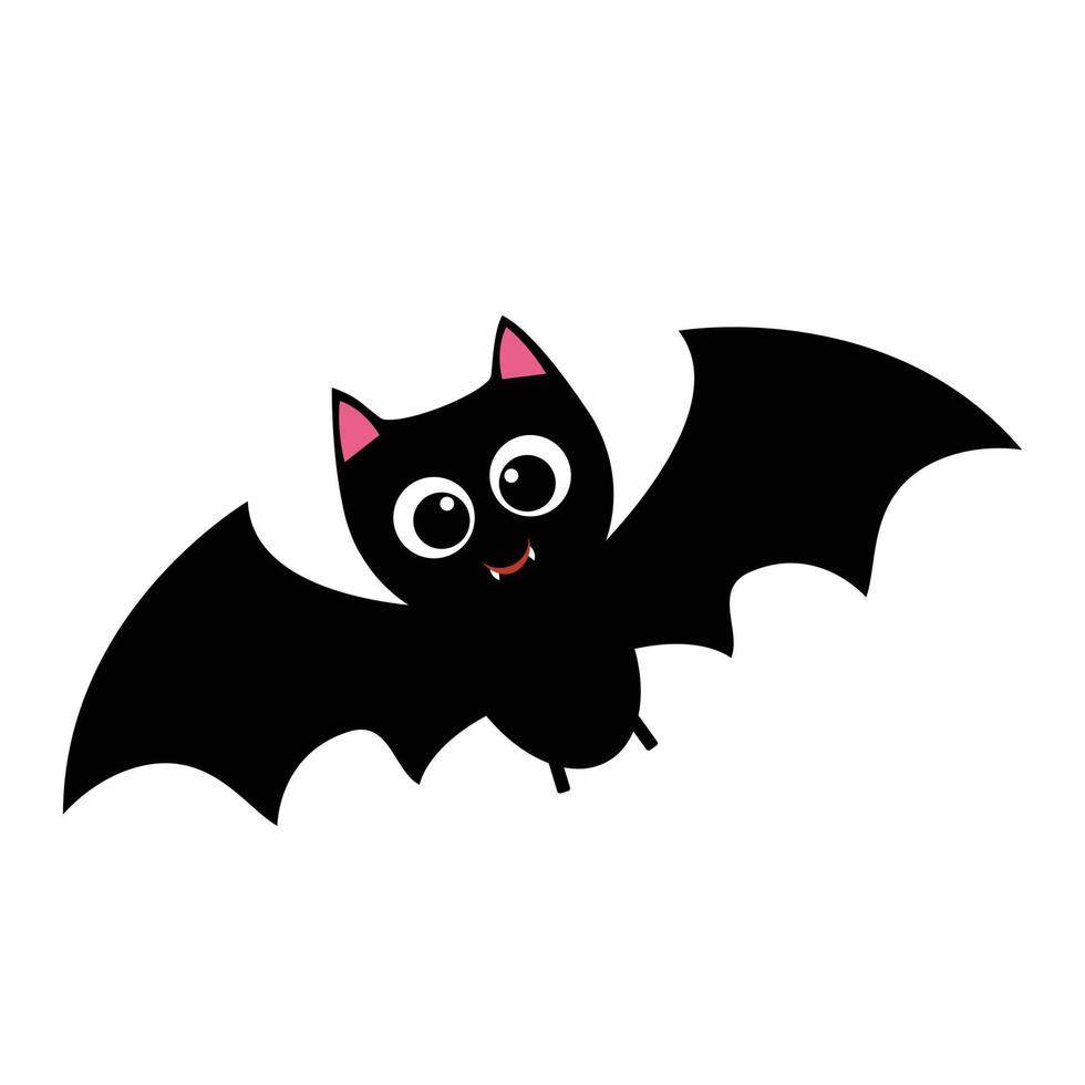 illustrazione di pipistrello simpatico cartone animato di halloween vettore