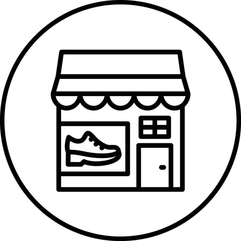 scarpa negozio vettore icona