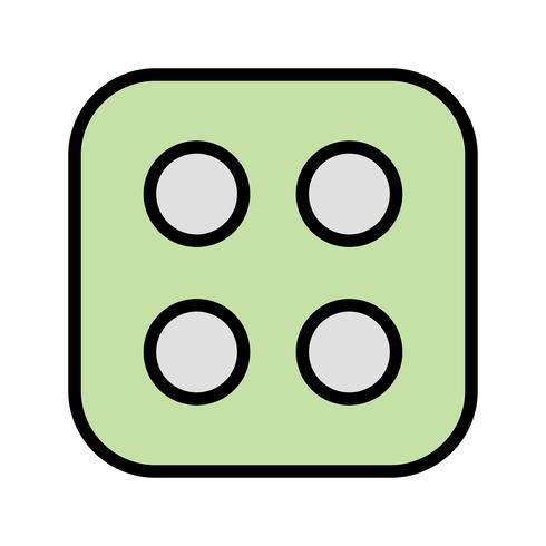 Icona di quattro dadi vettoriale