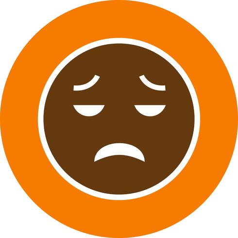 Icona di vettore Emoji deludente