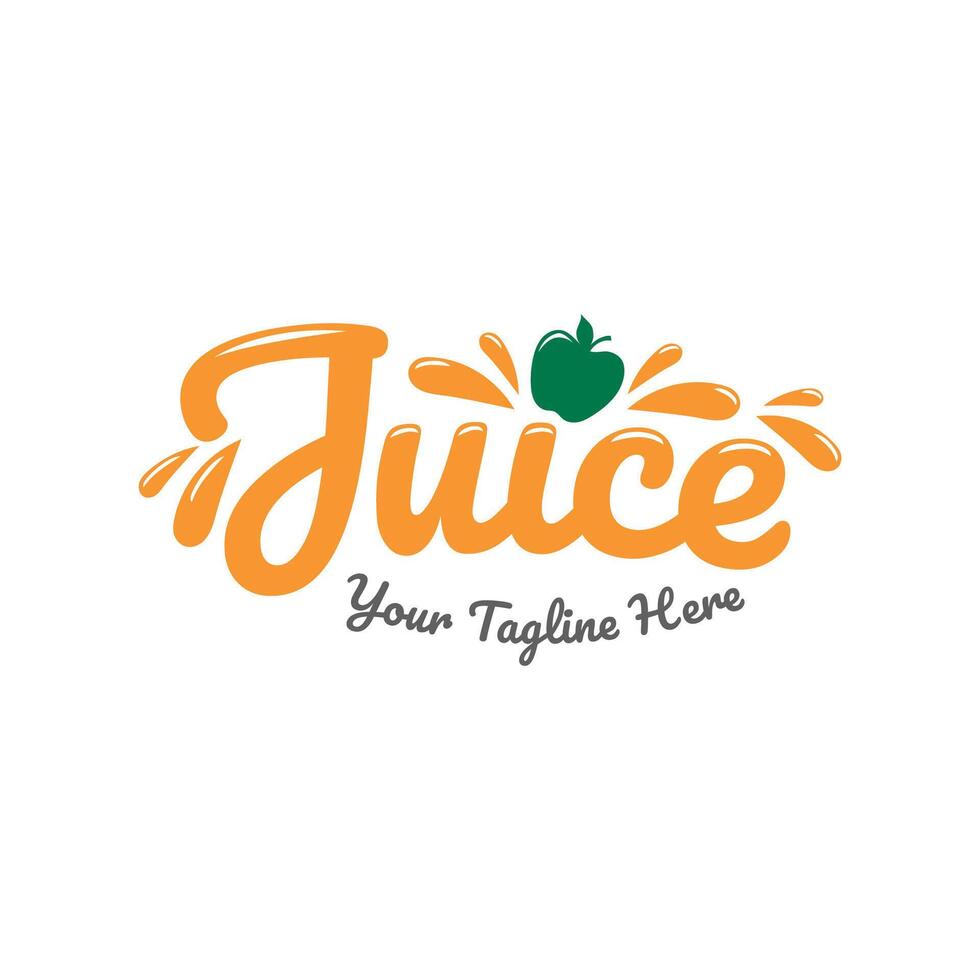 frutta succo logo. fresco bevanda logo. vettore