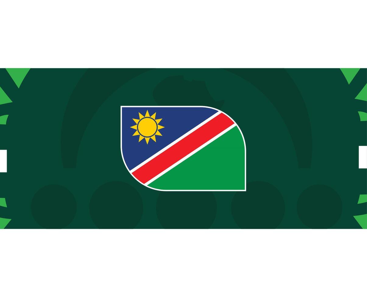 namibia emblema bandiera africano nazioni 2023 squadre paesi africano calcio simbolo logo design vettore illustrazione
