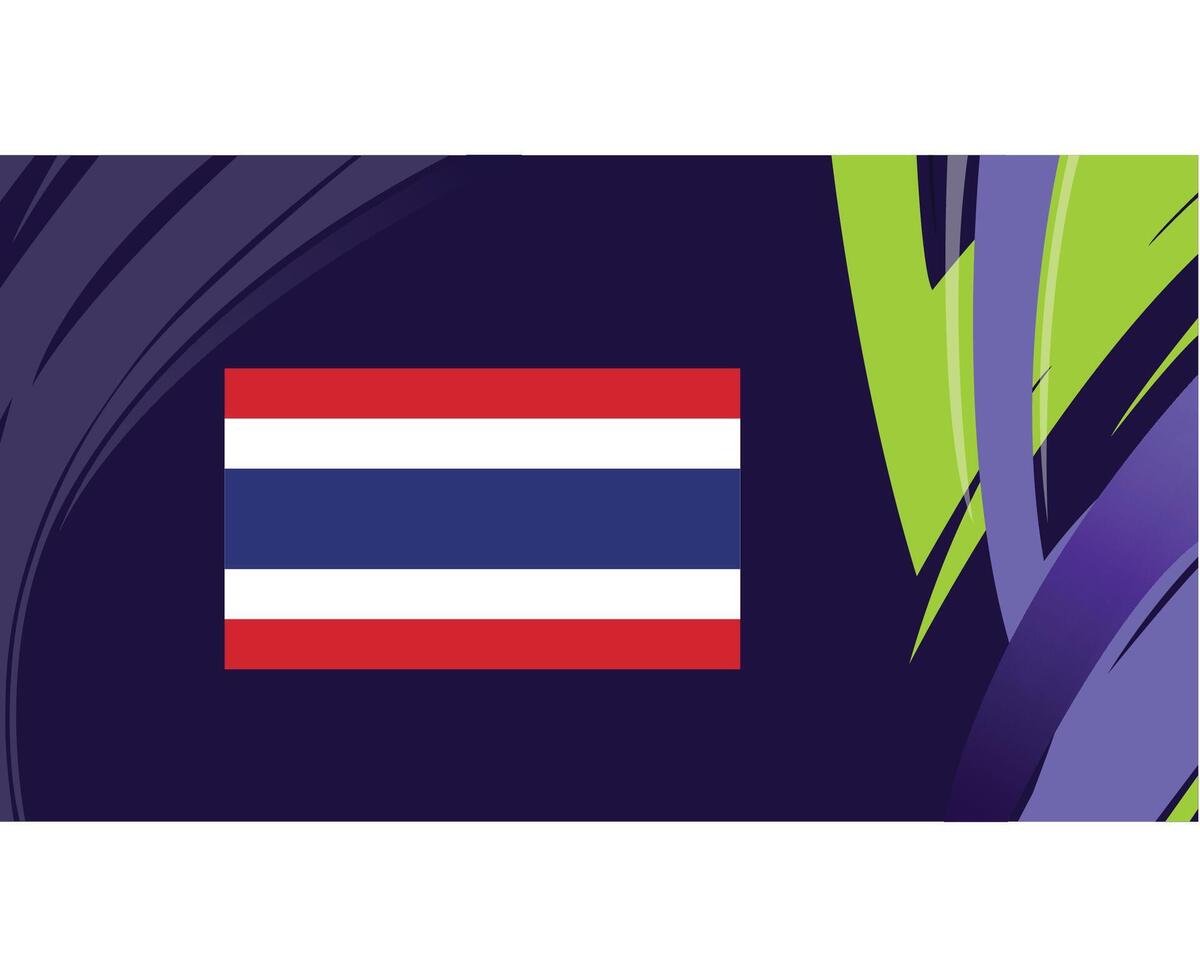 Tailandia bandiera emblema asiatico nazioni 2023 squadre paesi asiatico calcio simbolo logo design vettore illustrazione