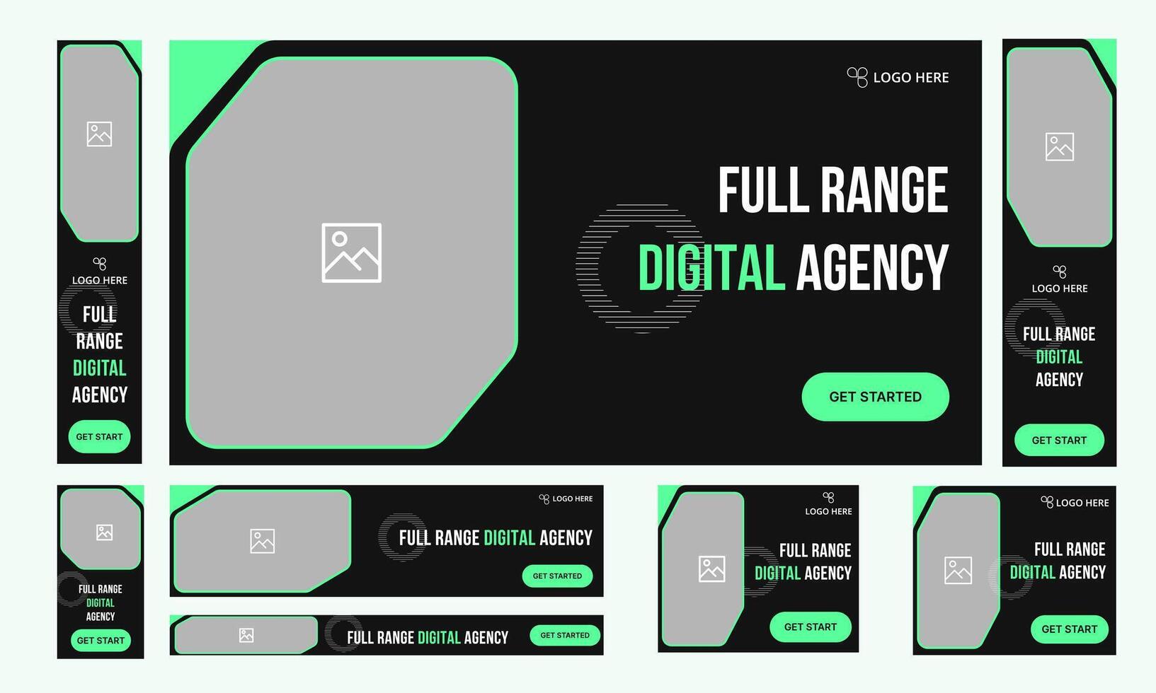 digitale agenzia ragnatela impostato bandiera design per sociale media inviare, marketing agenzia ragnatela fascio bandiera disegno, vettore eps modificabile bandiera disegno, avviare attività commerciale impostato bandiera design vettore eps 10 file formato