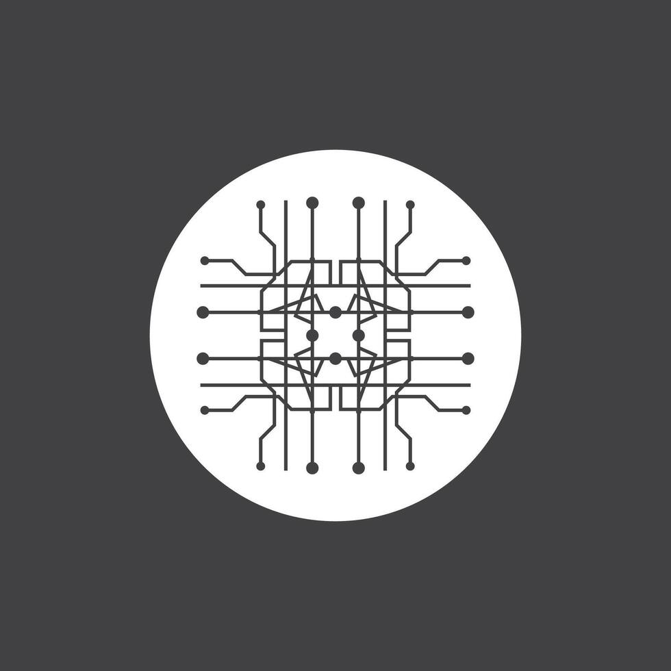 circuito cavo tecnologia logo vettore modello illustrazione