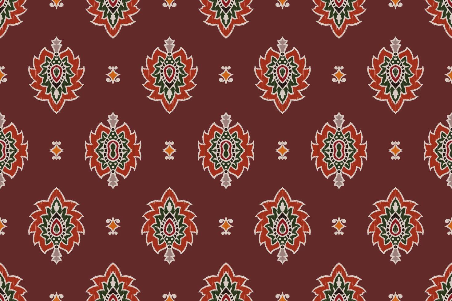 ikat tribale indiano senza soluzione di continuità modello. etnico azteco tessuto tappeto mandala ornamento nativo boho gallone tessile.geometrico africano americano orientale tradizionale vettore illustrazioni. ricamo stile.