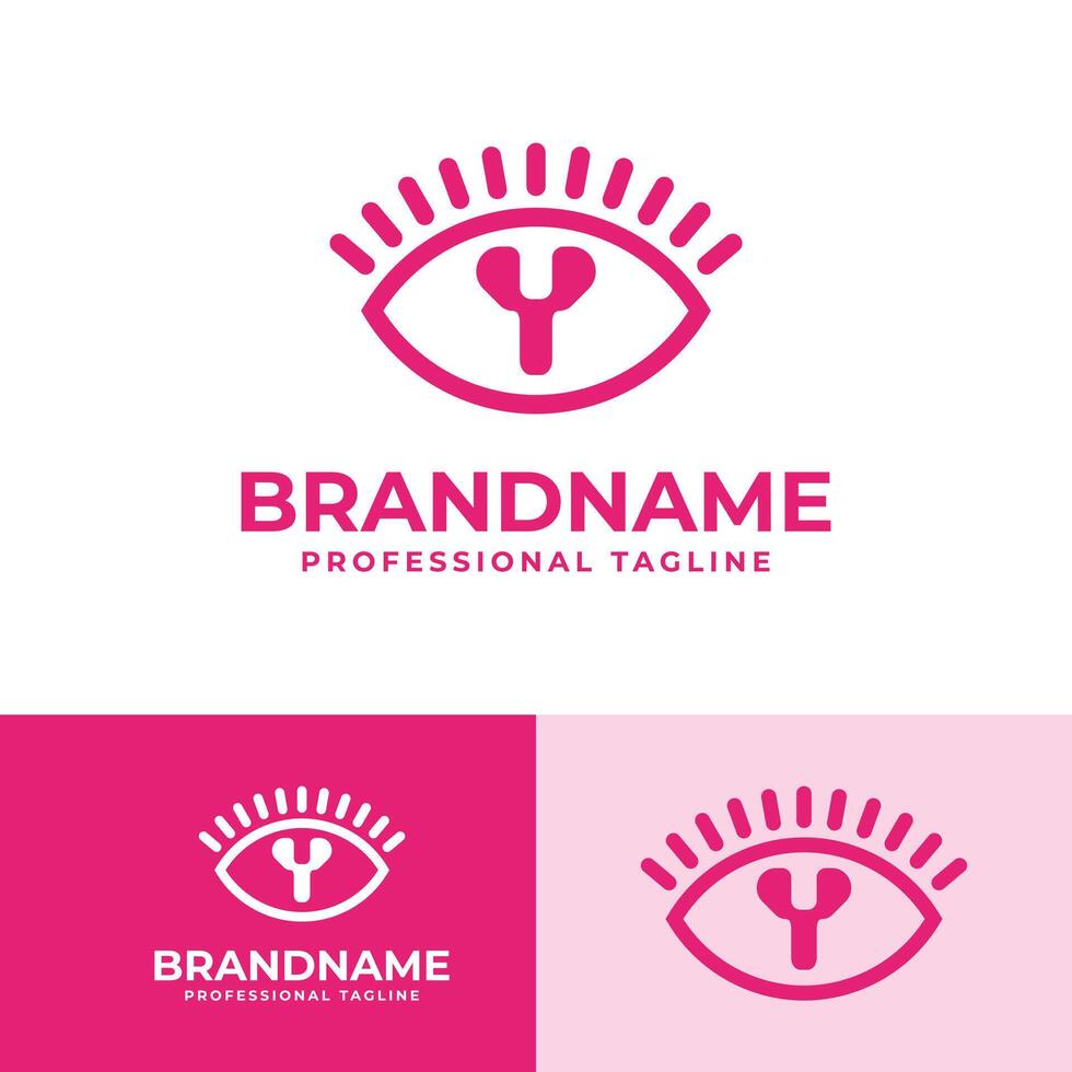 lettera y occhio logo, adatto per attività commerciale relazionato per visione, spiare, ottica, o occhio con iniziale y vettore