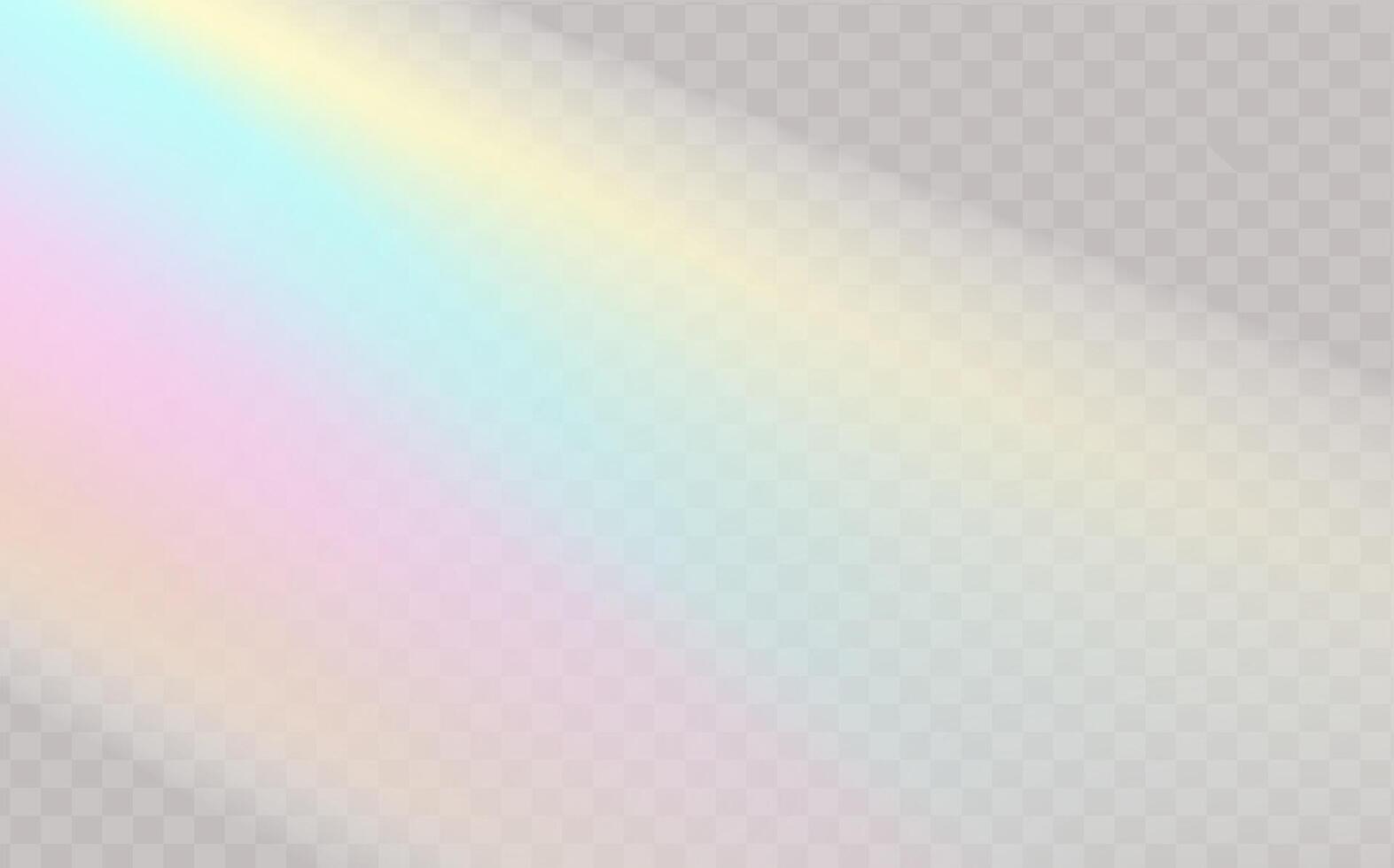 un' impostato di colorato vettore lente, cristallo arcobaleno leggero e bagliore trasparente sovrapposizione.effetti per sfondi.