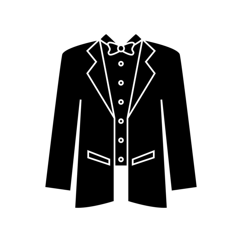 smoking icona vettore. cena giacca illustrazione cartello. completo da uomo simbolo o logo. vettore