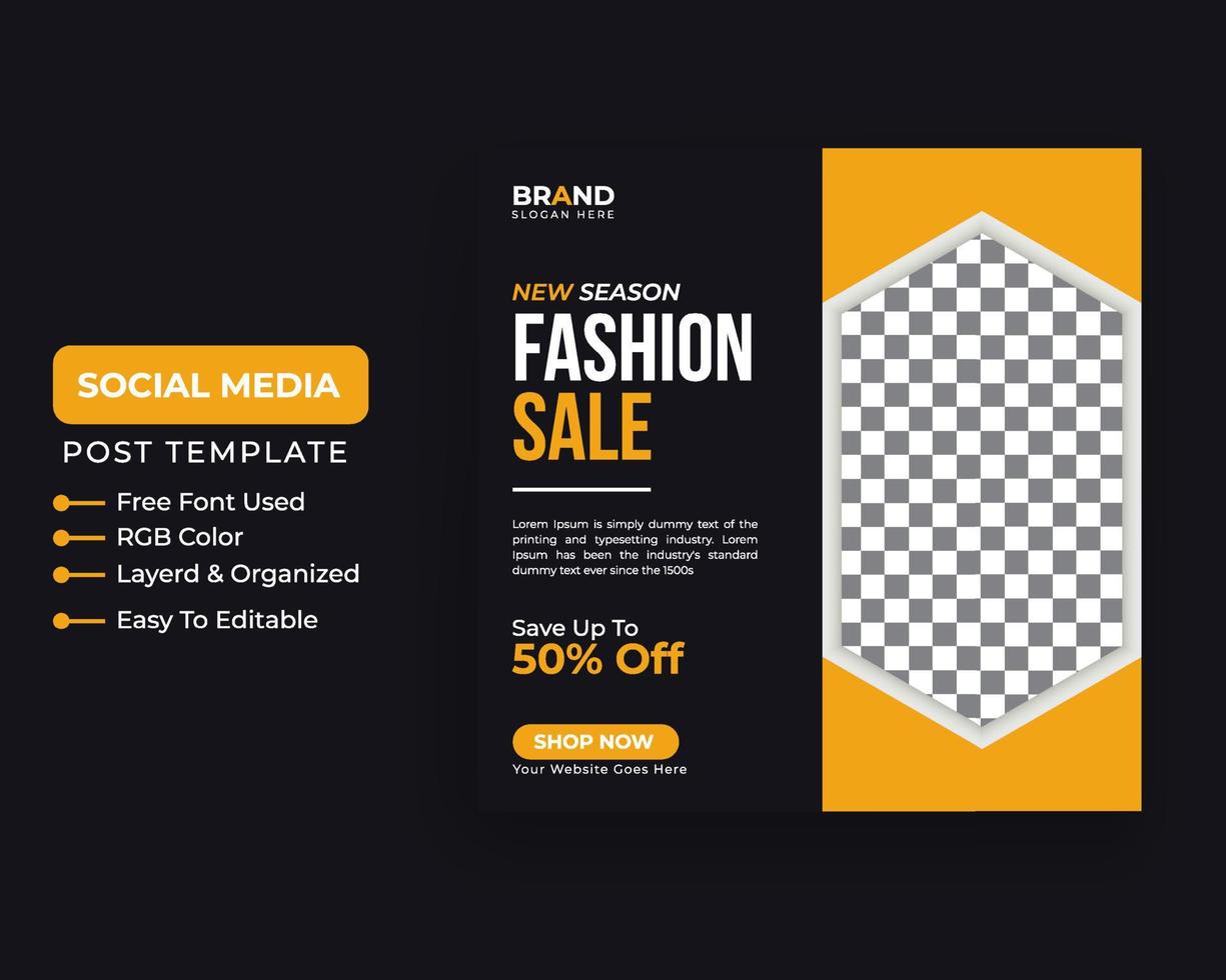 vendita di moda creativa banne social media post e web banner design pro download vettore