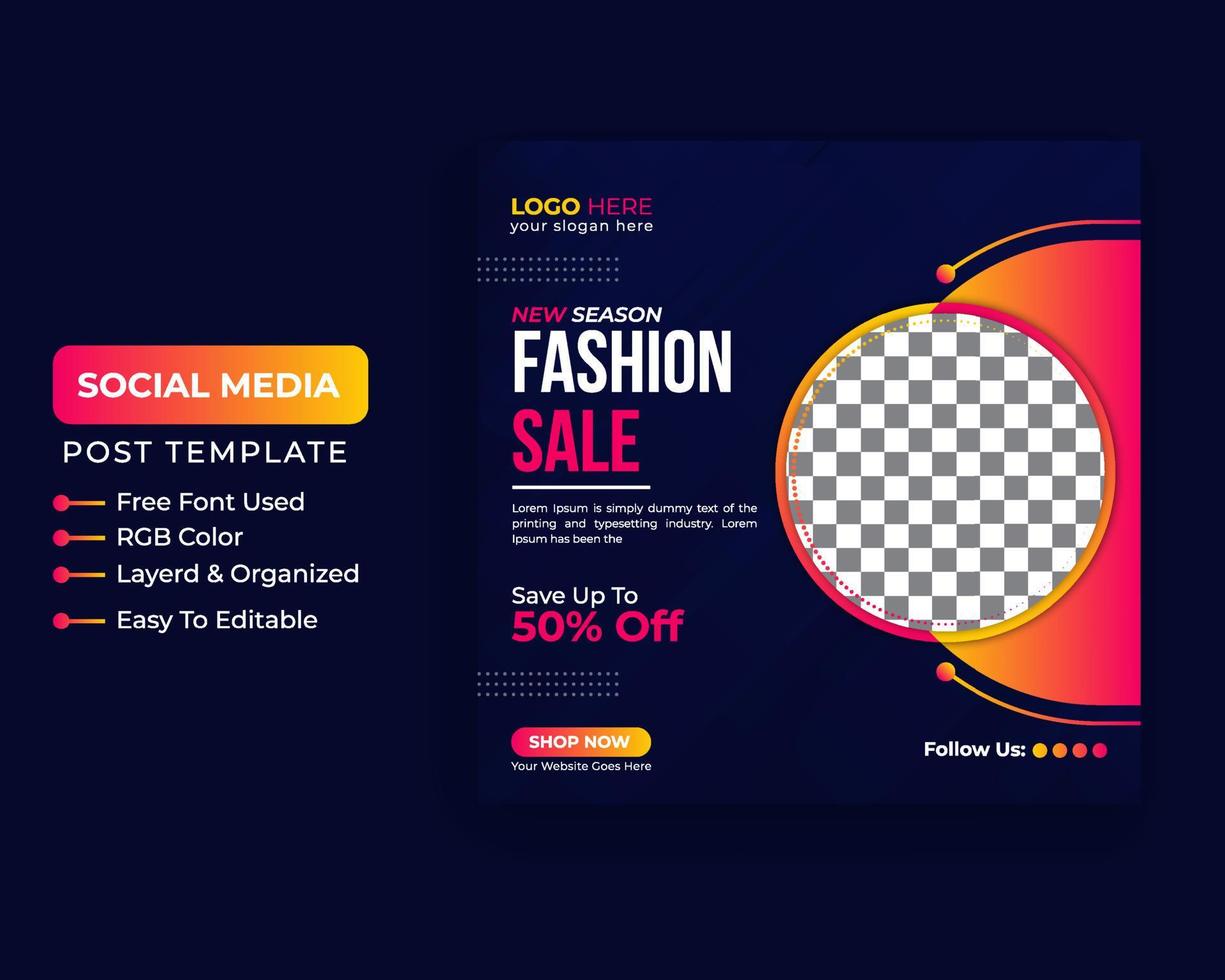 vendita di moda creativa banne social media post e web banner design pro download vettore