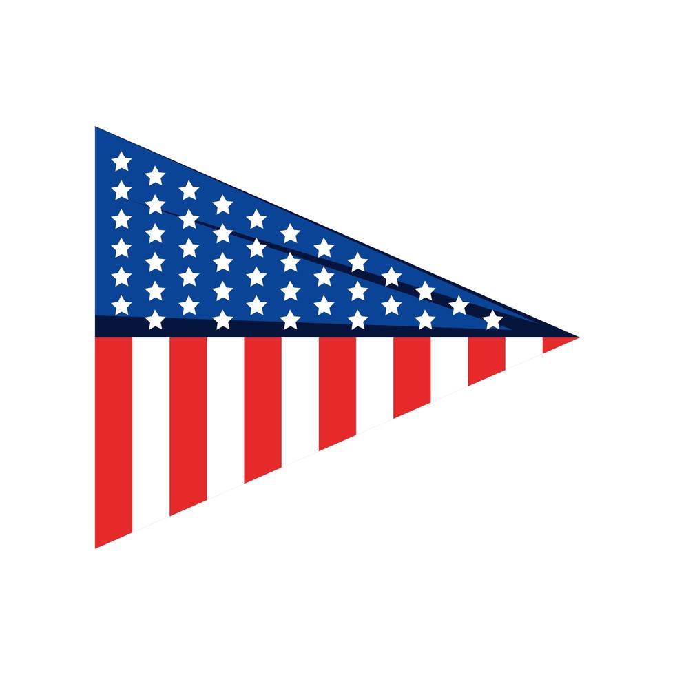 triangolo della bandiera americana vettore