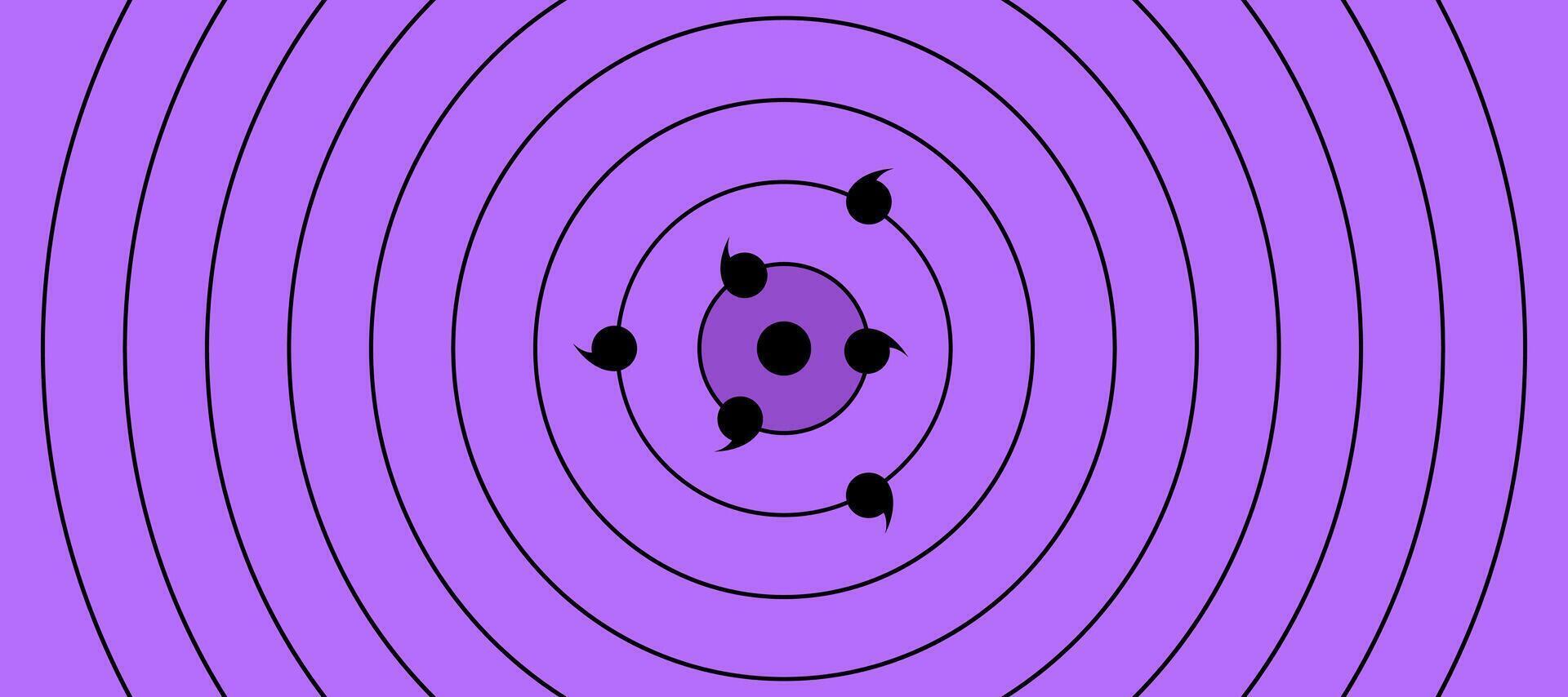 viola rinnegan cerchio schema geometrico design sfondo vettore