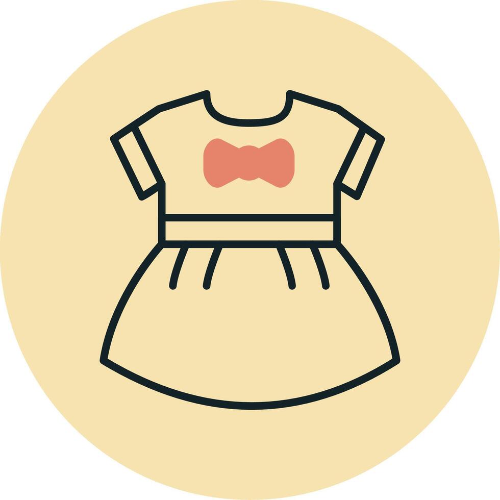 bambino ragazze vestito vecto icona vettore