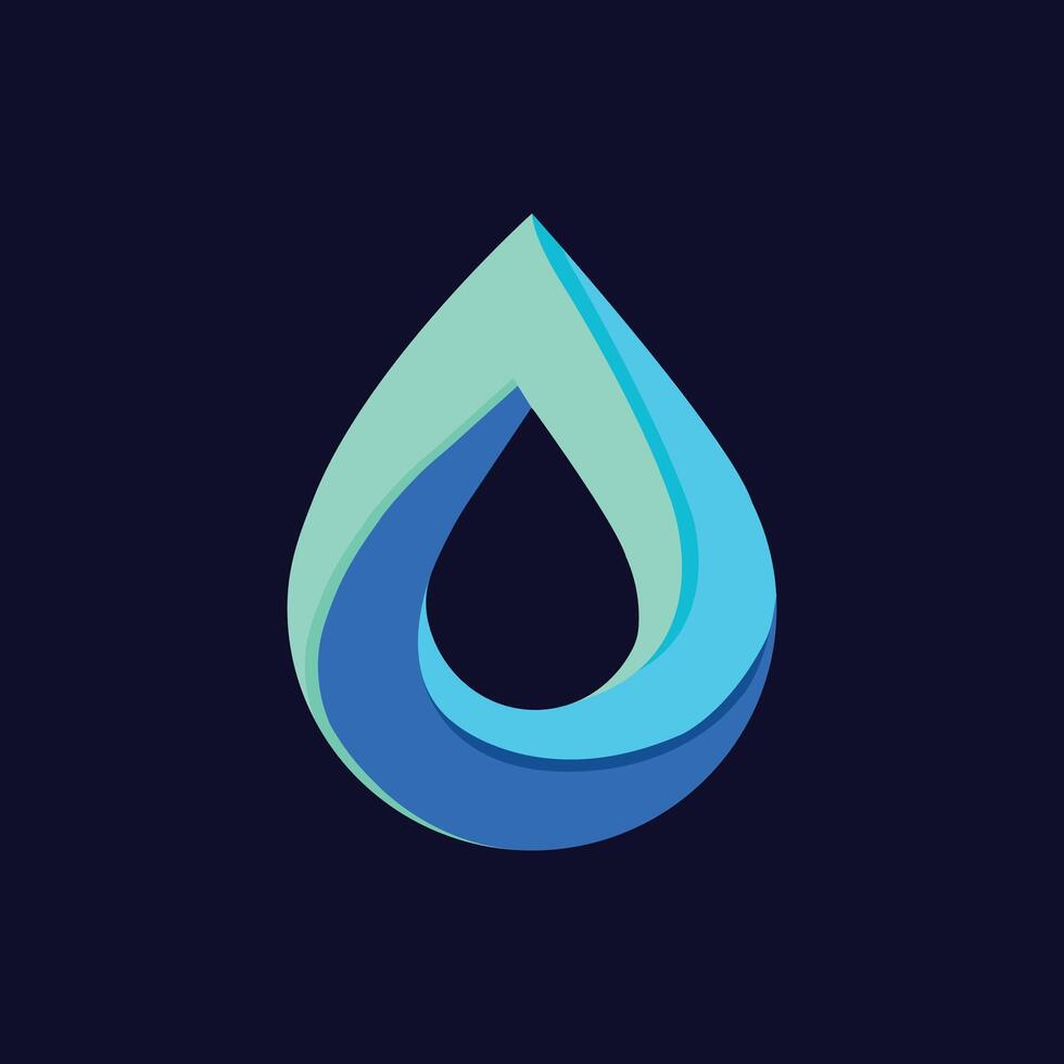 design del logo della goccia d'acqua vettore