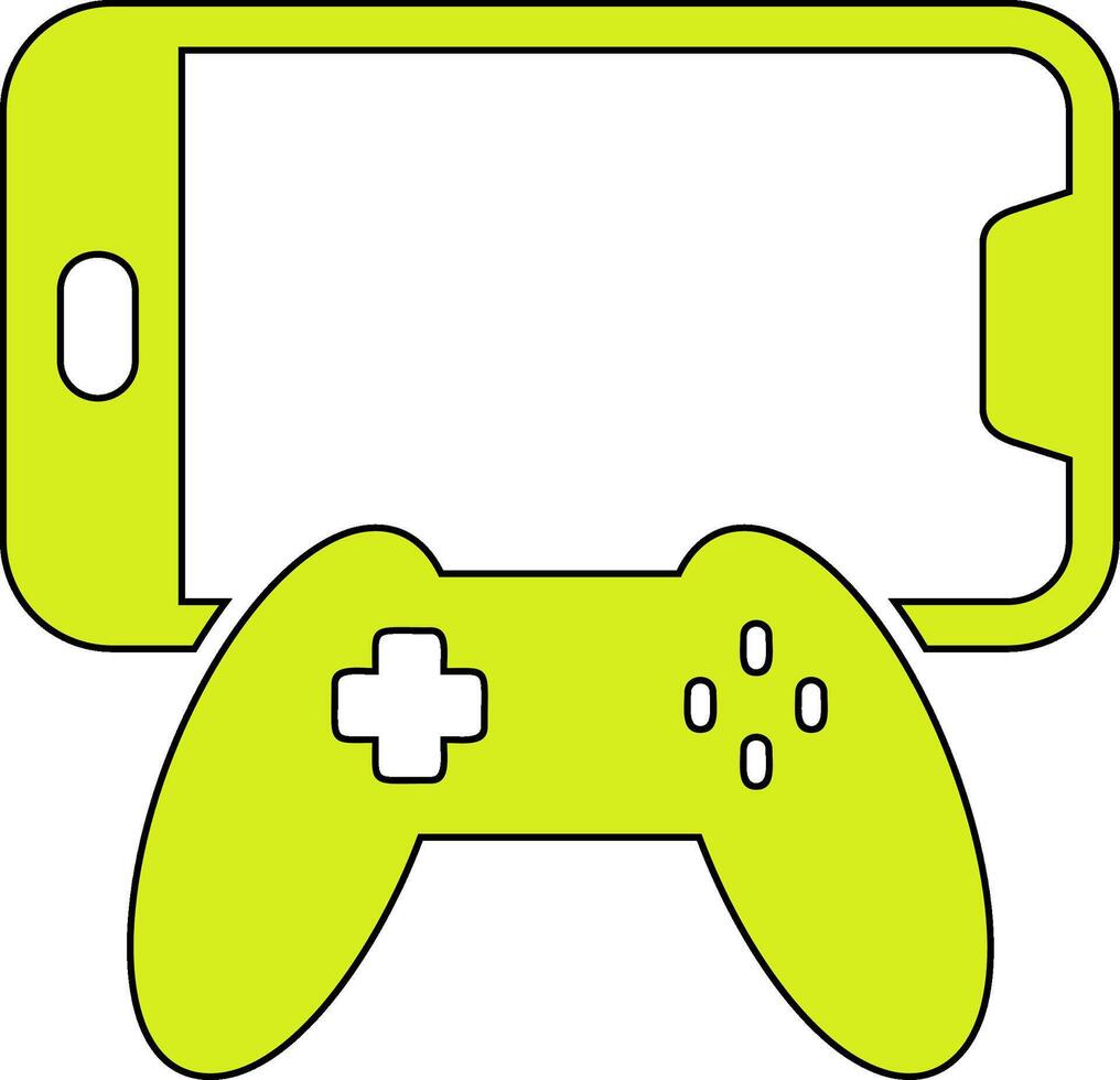 telecomando da gioco e mobile vecto icona vettore