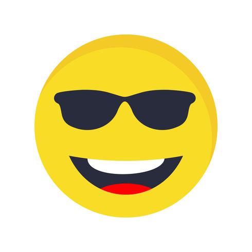 icona di vettore di emoji cool