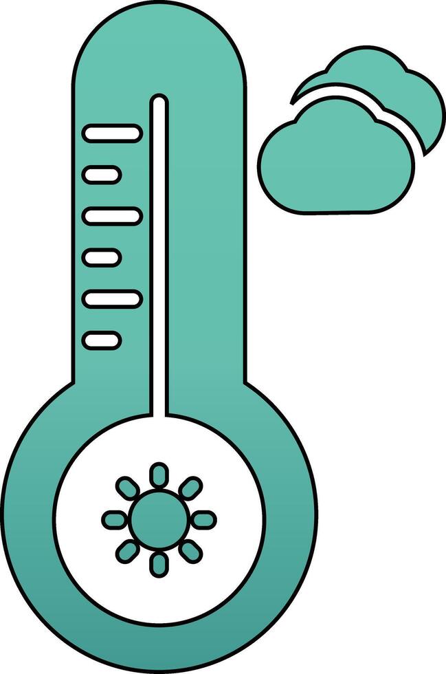 temperatura caldo vecto icona vettore