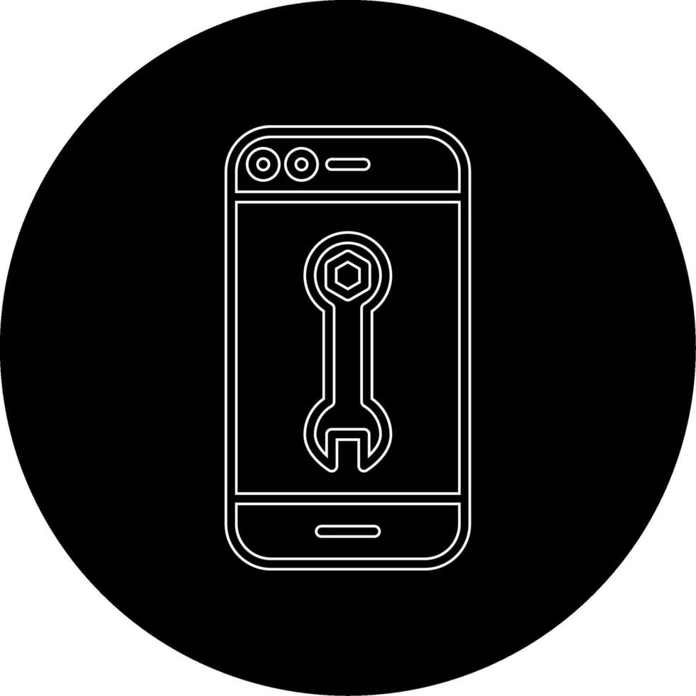 smartphone riparazione vecto icona vettore