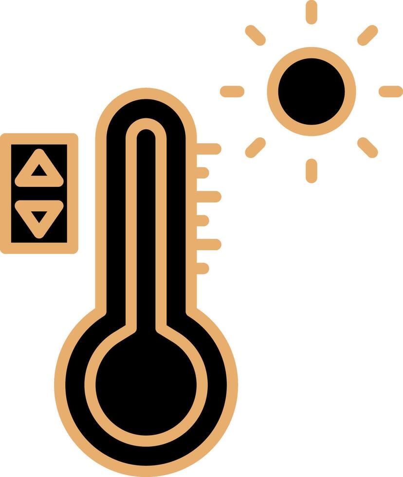 temperatura controllo vecto icona vettore