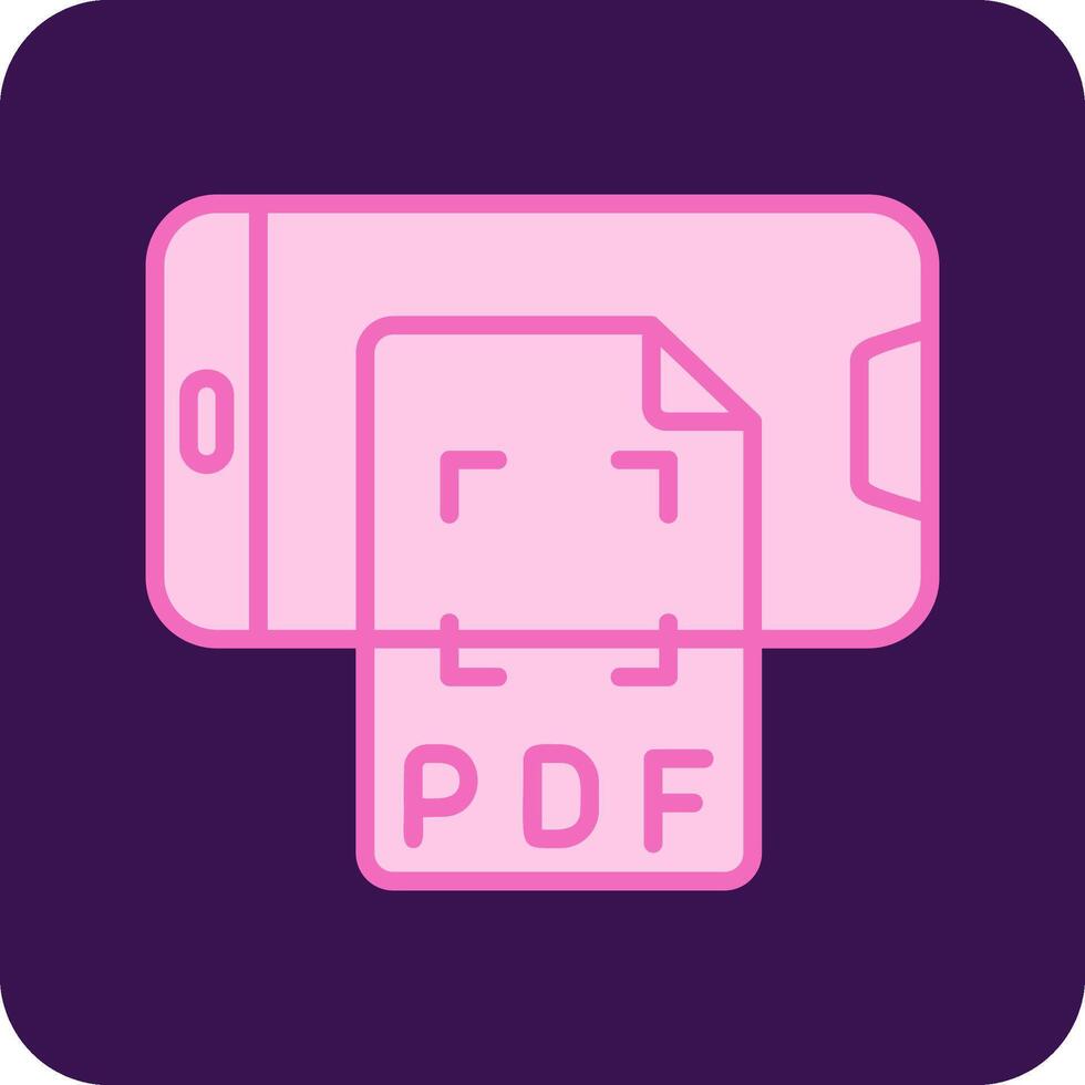 smartphone PDF vecto icona vettore