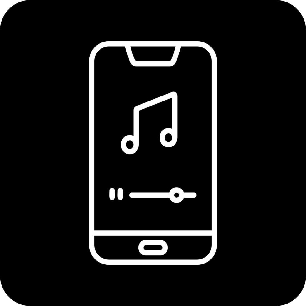 mobile musica giocatore vecto icona vettore