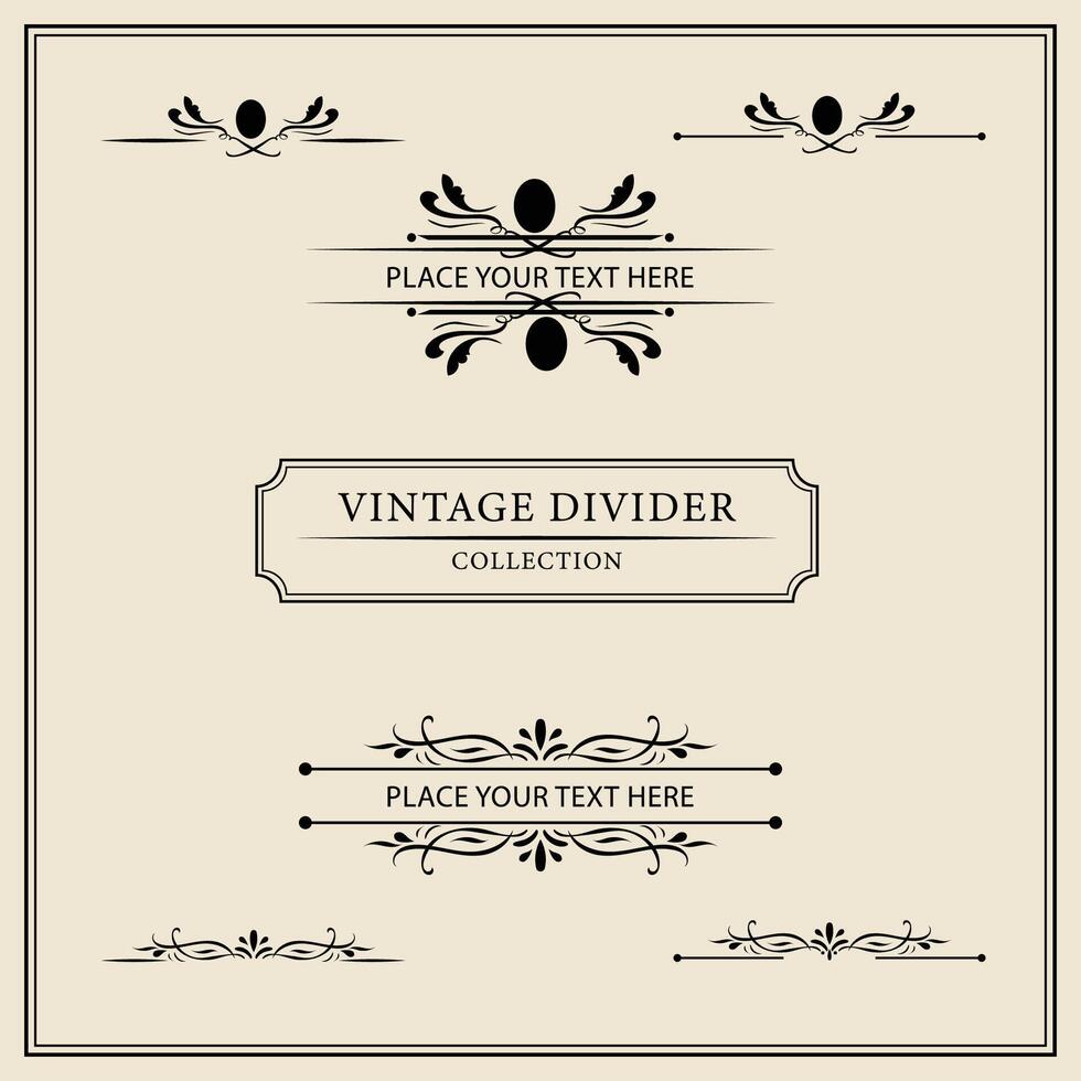 Vintage ▾ ornamentale montatura e etichette collezione. decorativo elementi per design. vettore