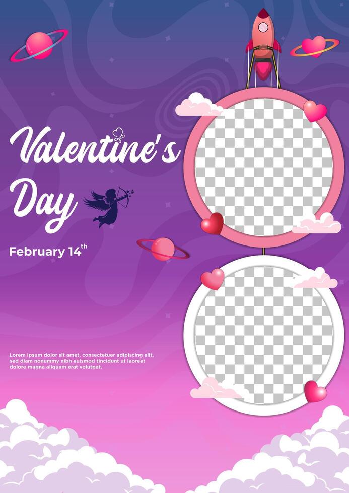 vettore San Valentino giorno postertemplate