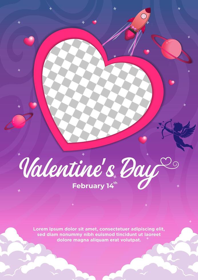 vettore San Valentino giorno postertemplate