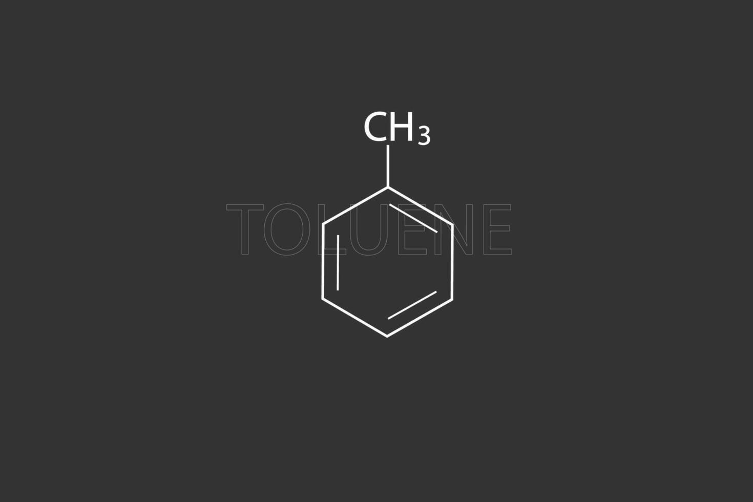 toluene molecolare scheletrico chimico formula vettore