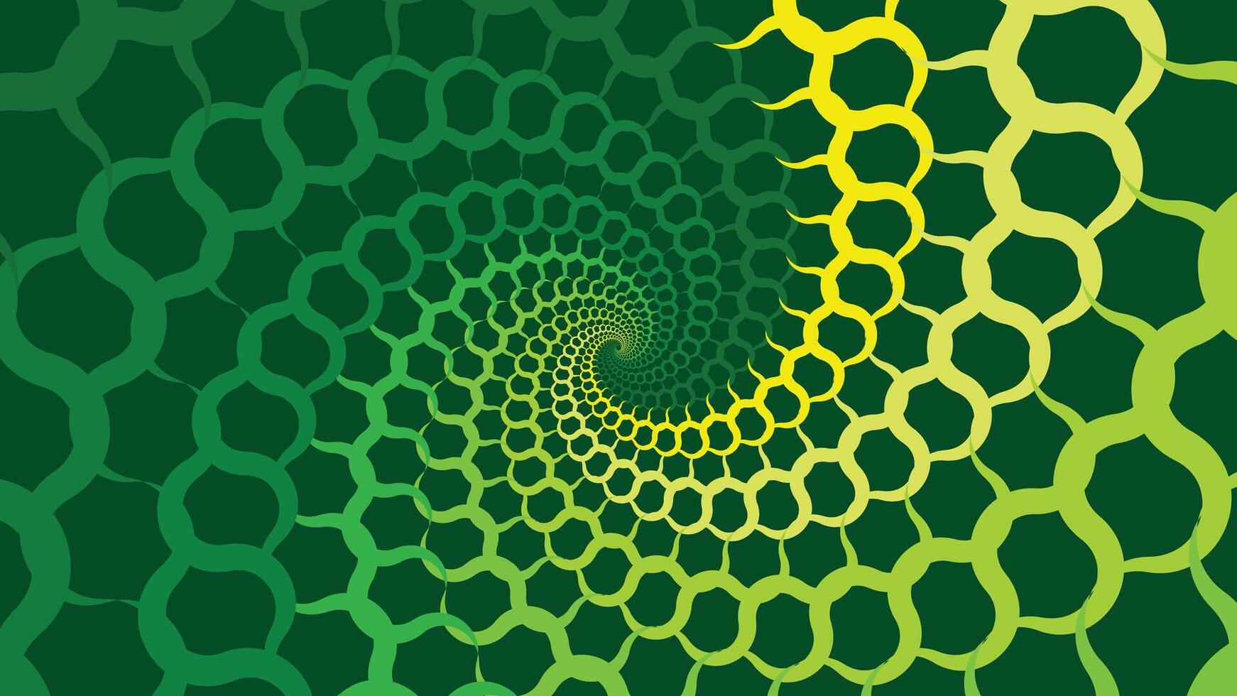 astratto spirale verde colore ombreggiatura minimalista vortice stile sfondo. vettore