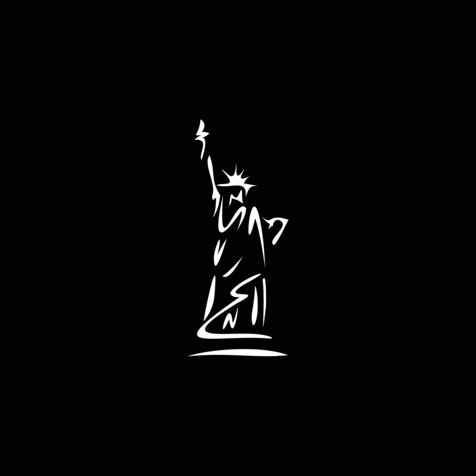 astratto libertà statua logo vettore