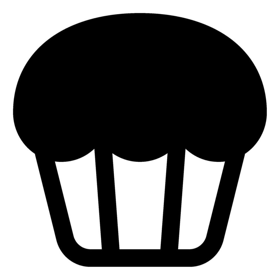 Cupcake icona cibo e bevande per ragnatela, app, uix, infografica, eccetera vettore