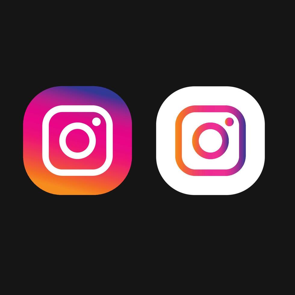instagram pulsante icona logo vettore