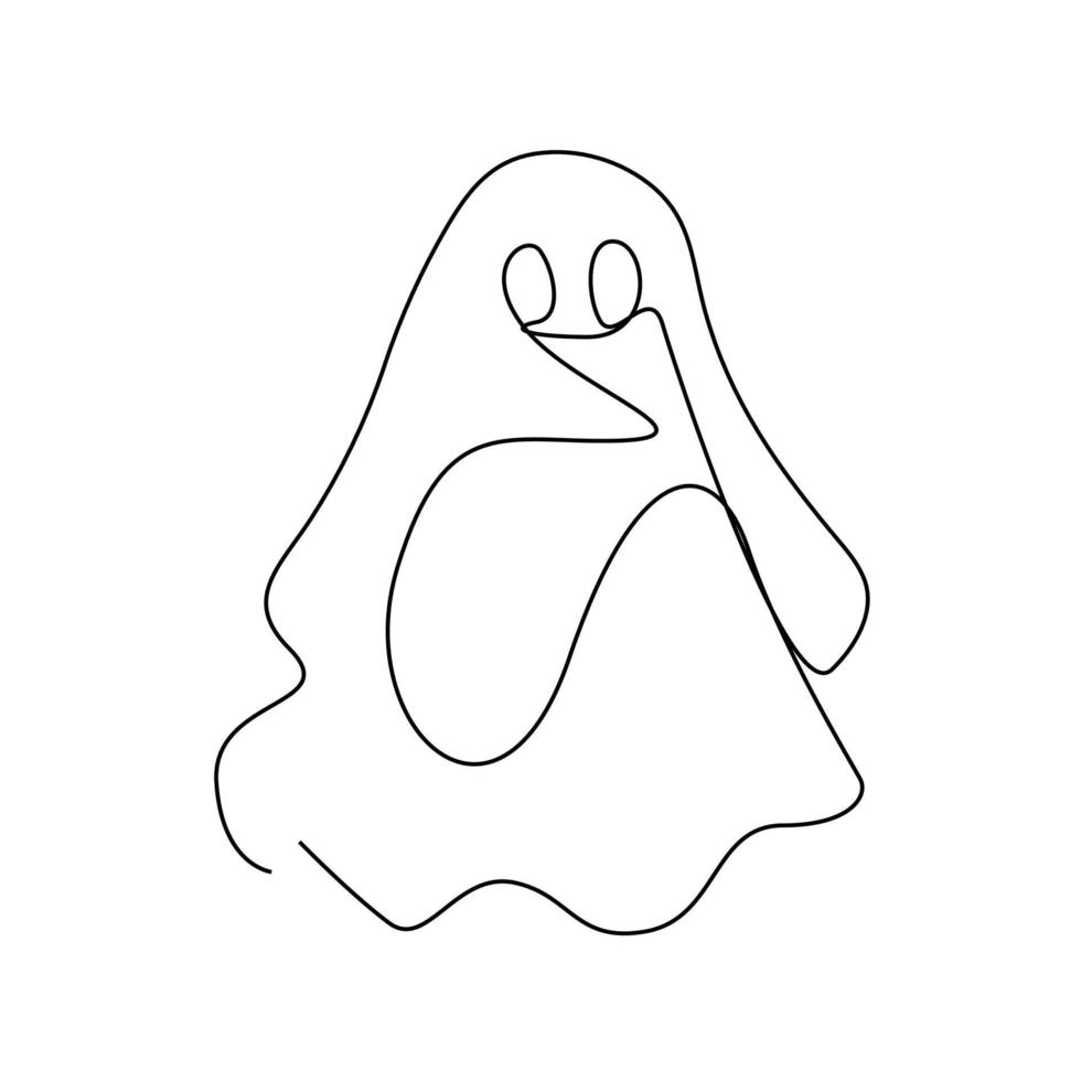 linee continue fantasma di halloween vettore