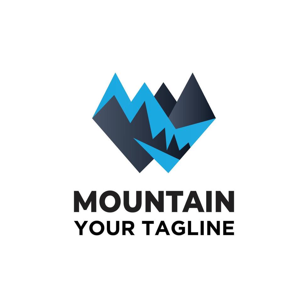 design del logo di montagna vettore