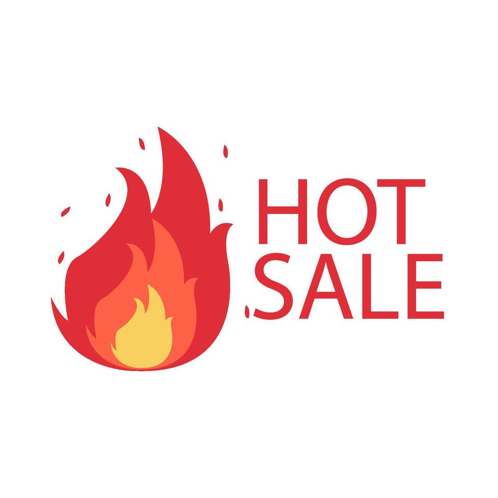caldo vendita fuoco illustrazione vettore