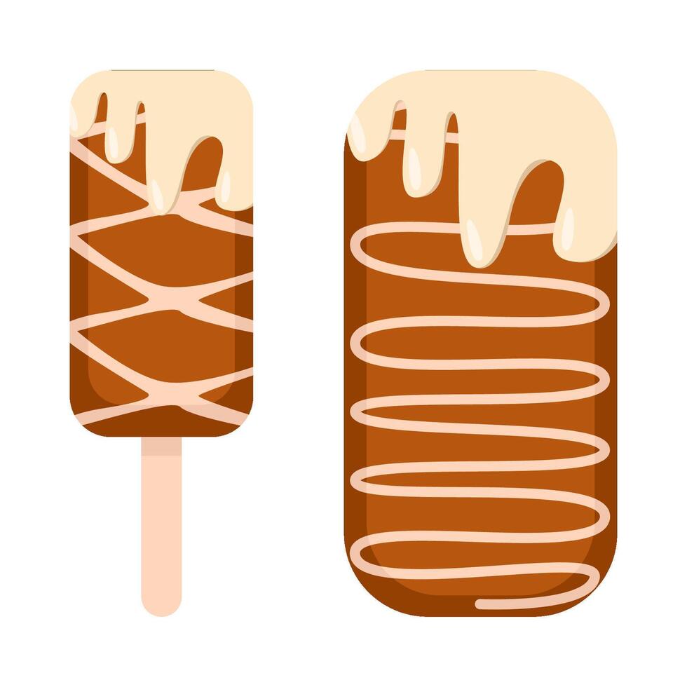 ghiaccio crema cioccolato illustrazione vettore