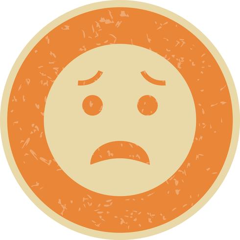 Icona di vettore Emoji spaventato