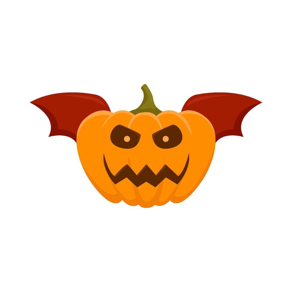 zucca Halloween pipistrello illustrazione vettore